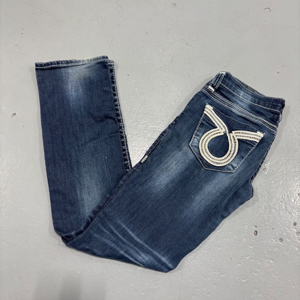 Big Star Liv Bootcut Jeans Dark Wash Thick Stitch 26R